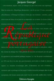 La république portugaise (1974-1995 ) - Couverture - Format classique