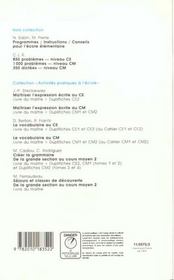 200 Exercices De Conjugaison Cm Corriges - 4ème de couverture - Format classique