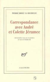 Correspondance avec André et Colette Jéramec - Couverture - Format classique