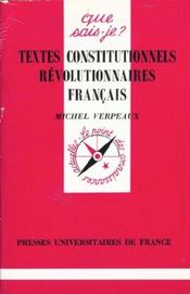 Textes constitutionnels revolut.fra. qsj 3256 - Intérieur - Format classique