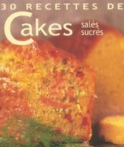 30 recettes de cakes sales sucres - Intérieur - Format classique