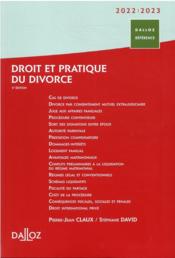 Droit et pratique du divorce (édition 2021/2022) - Couverture - Format classique