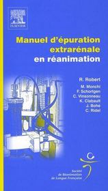 Manuel d'épuration extrarénale en réanimation - Intérieur - Format classique