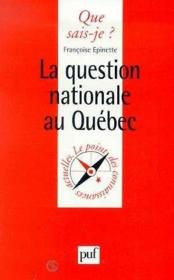 La question nationale au Québec - Couverture - Format classique