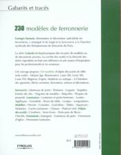 230 modeles de ferronnerie - 4ème de couverture - Format classique