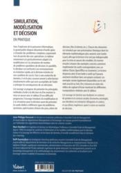 Simulation, modélisation et décision en pratique - 4ème de couverture - Format classique
