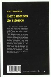 Cent metres de silence - 4ème de couverture - Format classique