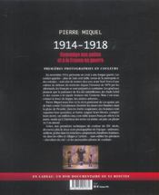 1914-1918. Hommage Aux Poilus Et A La France En Guerre - 4ème de couverture - Format classique