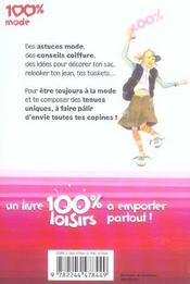 100 % mode - 4ème de couverture - Format classique