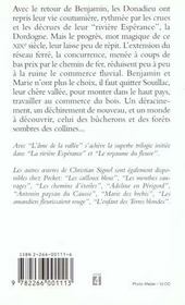 La Riviere Esperance T.3 L'Ame De La Vallee - 4ème de couverture - Format classique