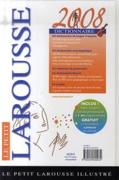 Le petit larousse (édition 2008) - 4ème de couverture - Format classique