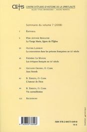 Melanges carmelitains 7 - 4ème de couverture - Format classique