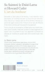 L'art du bonheur t.1 ; sagesse et sérénité au quotidien - 4ème de couverture - Format classique