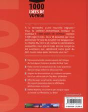 1000 idées de voyages (3e édition) - 4ème de couverture - Format classique