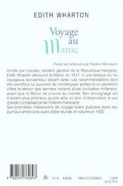 Voyage au Maroc - 4ème de couverture - Format classique