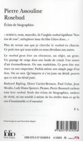 Rosebud (éclats de biographies) - Couverture - Format classique