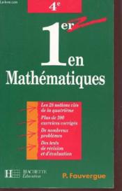 Premier En Mathematiques En 4e - Couverture - Format classique