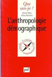 L'anthropologie démographique - Intérieur - Format classique