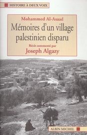 Memoires d'un village palestinien disparu - recit commente par joseph algazy - Intérieur - Format classique