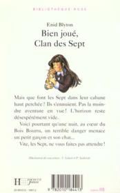 Bien Joue. Clan Des Sept - 4ème de couverture - Format classique