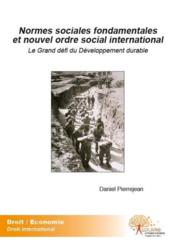 Normes sociales fondamentales et nouvel ordre social international ; le grand défi du développement durable - Couverture - Format classique