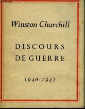 Discours de Guerre. 1940 - 1942 - Couverture - Format classique