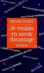 Je voulais en savoir davantage - Couverture - Format classique