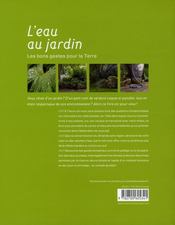 Eau au jardin (l') - 4ème de couverture - Format classique