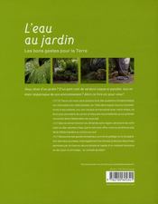Eau au jardin (l') - 4ème de couverture - Format classique