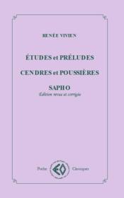 Études et préludes, cendres et poussières, Sapho - Couverture - Format classique