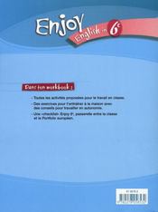 ENJOY ENGLISH IN ; 6ème ; workbook (édition 2006) - 4ème de couverture - Format classique