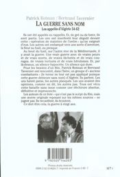 La guerre sans nom. les appeles d'algerie (1954-1962) - 4ème de couverture - Format classique