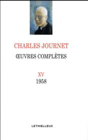 Oeuvres complètes ; volume XV - Couverture - Format classique