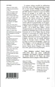 Oeuvres complètes ; volume XV - 4ème de couverture - Format classique