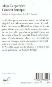 Concert baroque - 4ème de couverture - Format classique