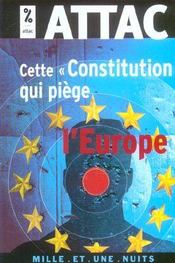Cette constitution qui piège l'Europe - Intérieur - Format classique