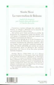 La conversation de bolzano - 4ème de couverture - Format classique