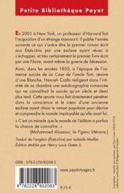 Autobiographie d'une esclave - 4ème de couverture - Format classique