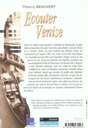 Ecouter venise - 4ème de couverture - Format classique