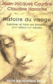 Histoire du visage ; exprimer et taire ses émotions, xvi-début xix siècle - Intérieur - Format classique