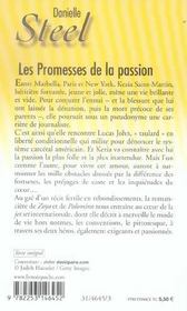 Les Promesses De La Passion - 4ème de couverture - Format classique