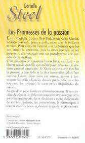 Les promesses de la passion - 4ème de couverture - Format classique