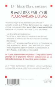 8 minutes par jour pour maigrir du bas - 4ème de couverture - Format classique