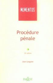 Procedure Penale - Intérieur - Format classique