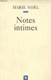 Notes intimes - Couverture - Format classique