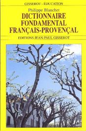 Dictionnaire fondamental français-provençal - Couverture - Format classique