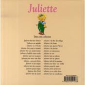 Juliette fait un cauchemar - 4ème de couverture - Format classique