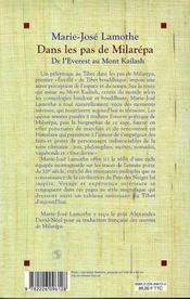 Dans les pas de milarepa - de l'everest au mont kailash - 4ème de couverture - Format classique