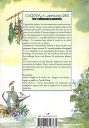 L'agenda du jardinier bio et son calendrier lunaire (édition 2008) - 4ème de couverture - Format classique