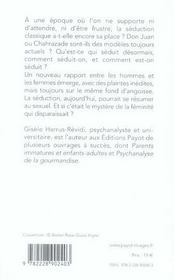 Séduction, la fin d'un mythe - 4ème de couverture - Format classique